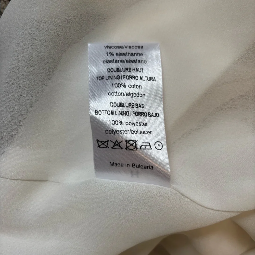 Sandro White and Black Mini Dress Size 1 - Picture 9 of 10